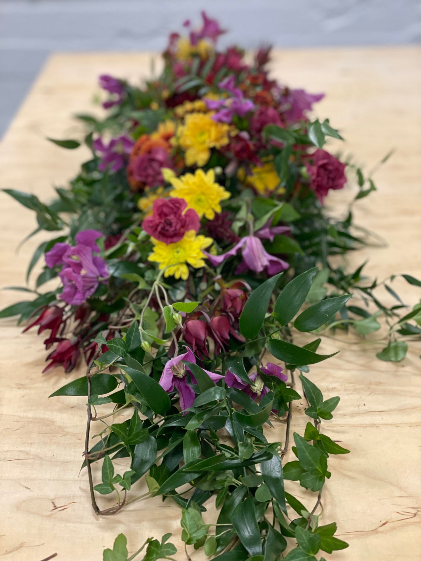 Casket arrangement from